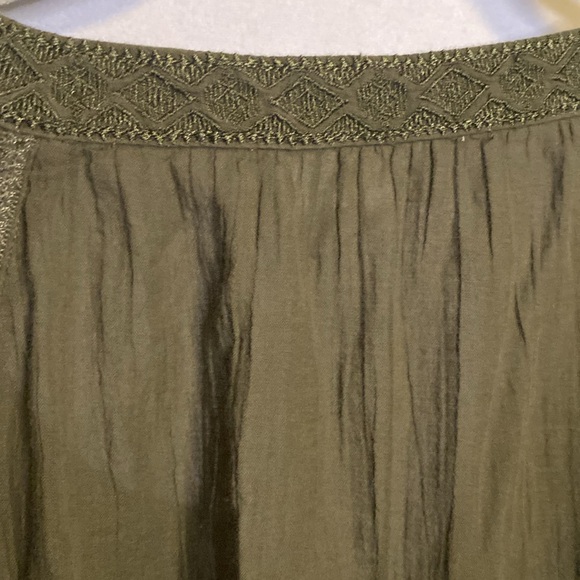 J Jill olive green boho looking top - Picture 7 of 7